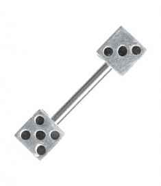 BARBELL WITH STEEL DICES FOR NIPPLE